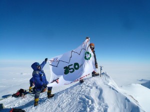 350 Flag on Antarctica's Highest Peak 350 Flag on Antarctica's Highest Peak